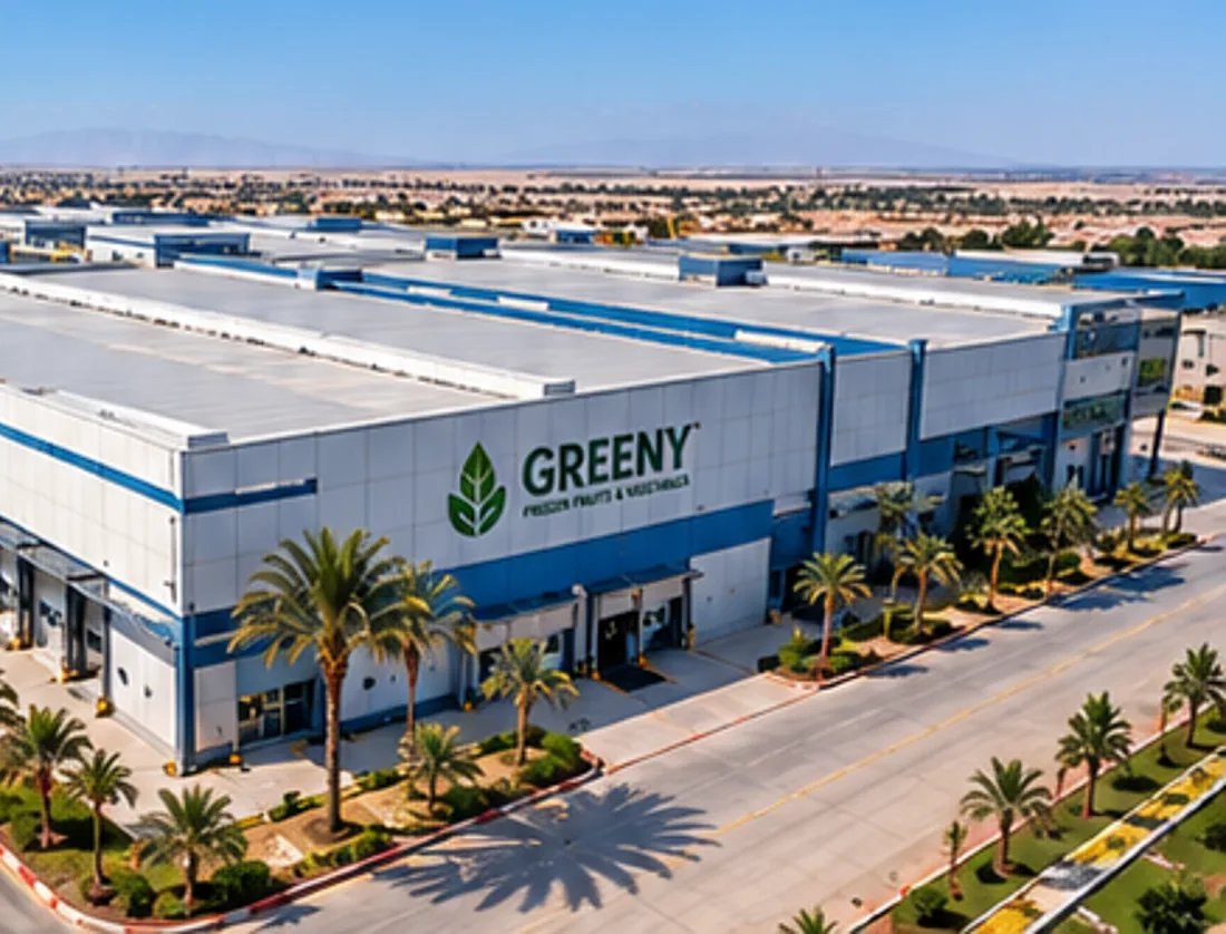 Aerial view of the Greeny factory compound