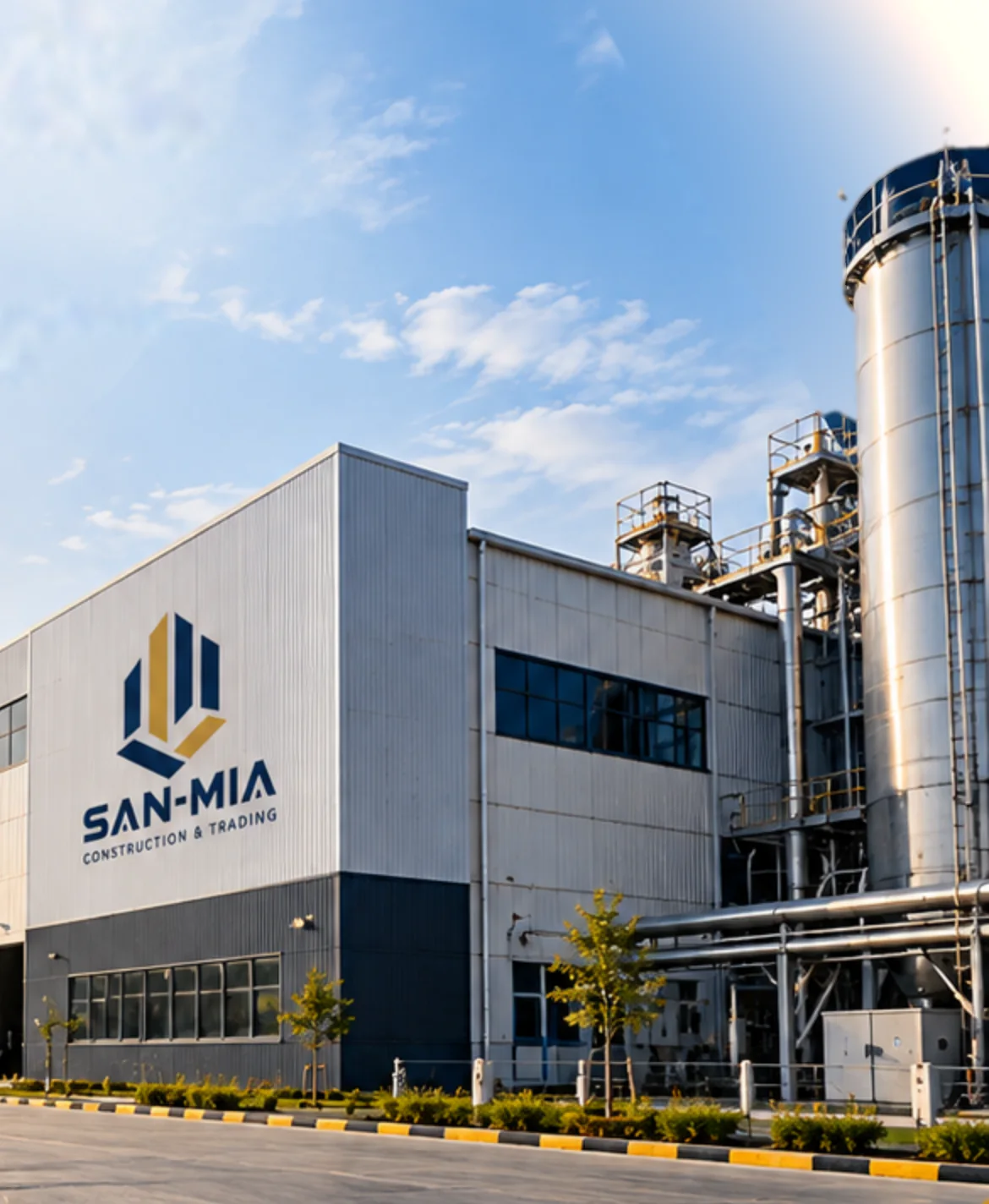 Industrial facility bearing the SAN-MIA mark